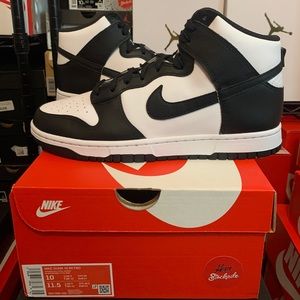 Nike Dunk High Retro Black White Panda Shoes DD1399-105 Men's Size 14